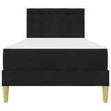 Bed Frame with Mattress with Headboard Black 90 x 190 cm Fabric 3415264
