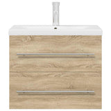 2 Piece Bathroom Furniture Set Sonoma Oak Engineered Wood 3324965