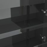Bathroom Mirror Cabinet 80x15x60 cm MDF Shining Grey 331533