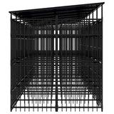 Outdoor Dog Kennel with Roof Steel 14.75 m 3097953
