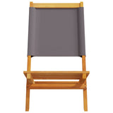 Folding Garden Chairs 8 pcs Anthracite Fabric and Solid Wood 3214642