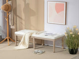 Vintage French Look Bed End Bench - Cream White T3398P343298