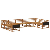 Outdoor Sofa Set 9 pcs Natural Solid Acacia Wood 3382872