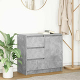 Sideboard with Drawer Concrete Grey 71x35x65 cm Engineered Wood 861574