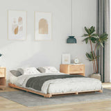 Floor Bed Frame Brown 120 x 200 cm Solid pine wood 873073