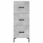 Highboard Concrete Grey 34.5x34x180 cm Engineered Wood 3198853