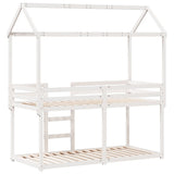 Bunk Bed without Mattress White 90x190 cm Single Solid Wood Pine 3282128