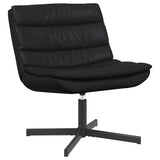 Swivel Chair Black 63 x 75 x 76 cm Shiny PU 42007346