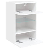 TV Wall Cabinet with LED Lights White 40x30x60.5 cm 837078