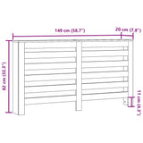 Radiator Cover Black 149x20x82 cm Engineered Wood 852700