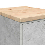 Garage Storage Cabinet Concrete Grey 40x51x85 cm Solid Wood Pine 860565