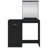 Dressing Table with LED Lights Black 90x42x132.5 cm 834971