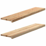 Stair Treads 2 pcs Untreated 120x25x2 cm Solid Wood Oak 3283777