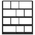 Book Cabinet Black 132x29x141.5 cm Engineered Wood 3310308