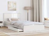 Storage Bed with Headboard White 90 x 200 cm Engineered Wood 3410833