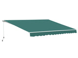 Manual Retractable Awning, 3.5x2.5 m-Green T3398P310343