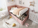 Daybed Upholstered Bed with 3FT Single Sofa Bed 90 x 190 cm, Ottoman Bed with Hydraulic N601P343711P