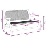 Garden Furniture Grey 122 x 78 x 73 cm Solid Acacia Wood 367820