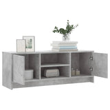 ZNTS TV Cabinet Concrete Grey 102x30x37.5 cm Engineered Wood 823257