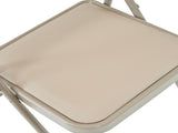 4pcs Elegant Foldable Iron & PVC Chairs for Convention & Exhibition Light Brown 07394569