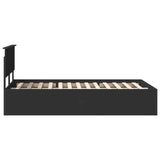 Bed Frame with Headboard Black 120 x 200 cm Engineered Wood 3408691