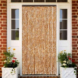Fly Curtain Ochre and White 90x200 cm Chenille 377400