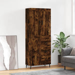 Highboard Smoked Oak 69.5x34x180 cm Engineered Wood 3199830