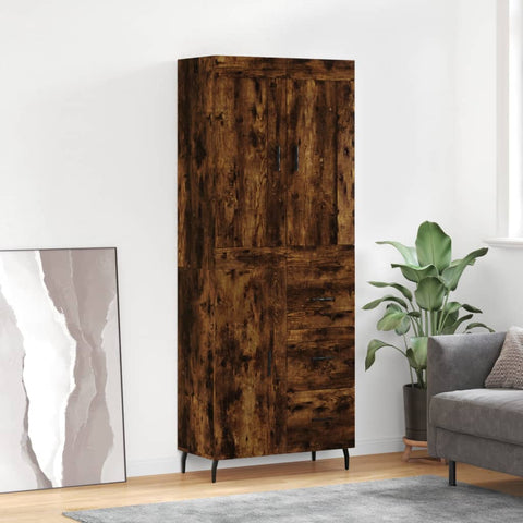 Highboard Smoked Oak 69.5x34x180 cm Engineered Wood 3199830