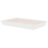 Bed Frame without Mattress White Solid Wood Small Double 819943