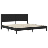 Bed Frame with Mattress Black 180 x 200 cm Velvet 3415261