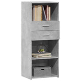 Highboard Concrete Grey 50x42.5x124 cm Engineered Wood 846176