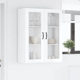 Wall Glass Cabinet PORTO High Gloss White 80 x 31 x 100 cm 885509