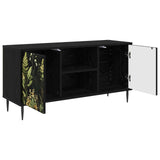 TV Cabinet RHENEN 102 x 33 x 51 cm Black Oak Engineered Wood 8007049