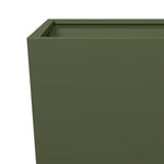 ZNTS Garden Planters Olive Green 2 pcs 35x35x75 cm Steel 851087