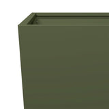 ZNTS Garden Planters Olive Green 2 pcs 35x35x75 cm Steel 851087