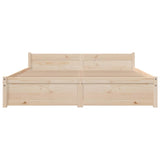 Bed Frame without Mattress Solid Wood 135x190 cm Double Double 815019