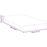 Mattress White and Grey 80 x 160 cm Pocket Spring 4106367