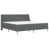 Bed Frame with Mattress Dark Grey 180 x 200 cm Fabric 3415236