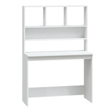 ZNTS Desk with Shelves White 102x45x148 cm Engineered Wood 823000