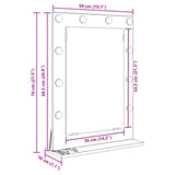 Vanity Mirror Rectangular with Mirror Old Wood 70 x 50 x 18 cm 868339