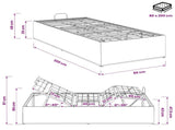 Electric Adjustable Bed Frame Brown 200 x 80 x 33.5 cm Steel 42037274