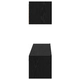 TV Cabinet Set Wall-mounted 4 pcs Black Oak Engineered Wood 3393148