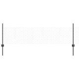 Welded Wire Fence 100 x 0.5 m PVC-Coated Steel Grey 3336920