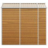 Garden Shed Light Brown 191x215x198 cm Galvanised Steel 3188276