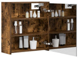 Bathroom Mirror Cabinet Smoked Oak 43 x 16 x 62.5 cm 889139