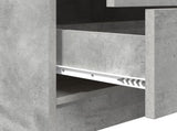 Desk with Drawer with Shelf with Storage 2 pcs Concrete Grey 3337308