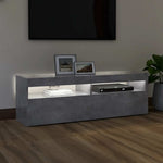 TV Cabinet with LED Lights Concrete Grey 120x35x40 cm 804377