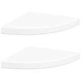 323917 Floating Corner Shelves 2 pcs White 35x35x3,8 cm MDF