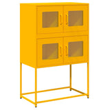 ZNTS Highboard Mustard Yellow 68x39x107 cm Steel 853347