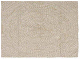 Area Rugs Natural and White 160 x 160 cm Jute 42010606